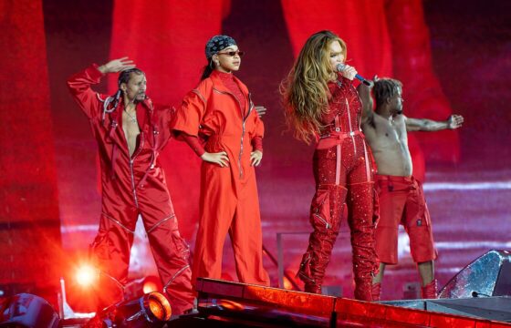 Beyoncé performing during the Renaissance World Tour in London