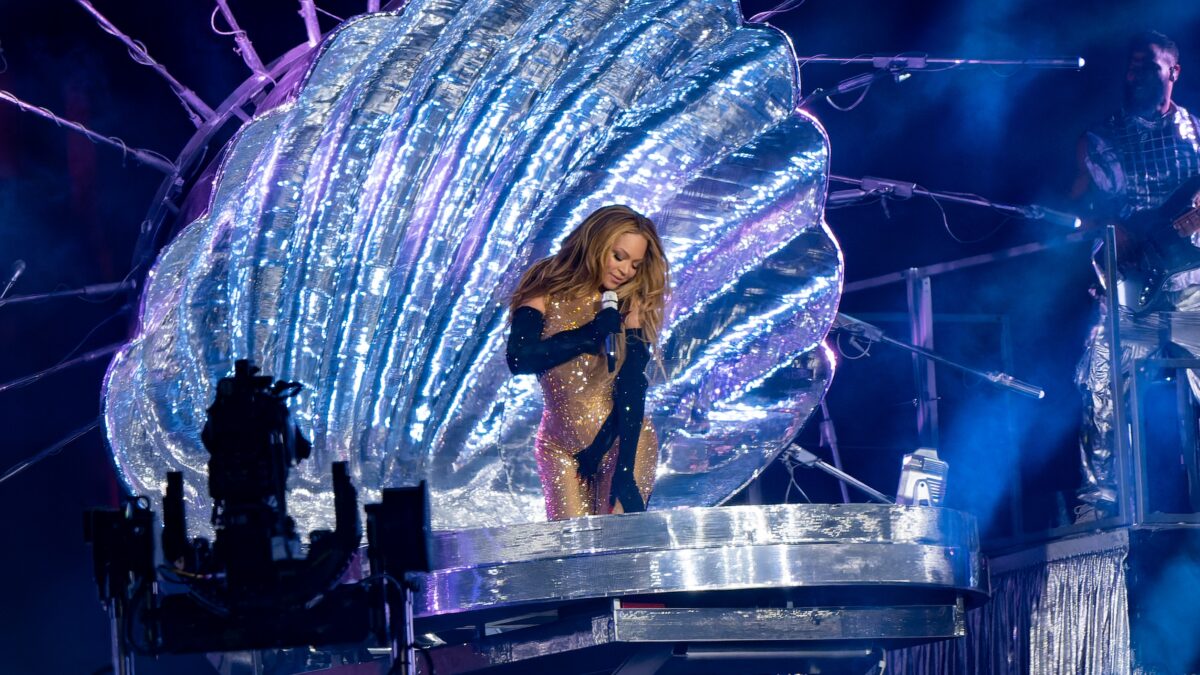 Beyoncé performing in London during the Renaissance World Tour in 2023
