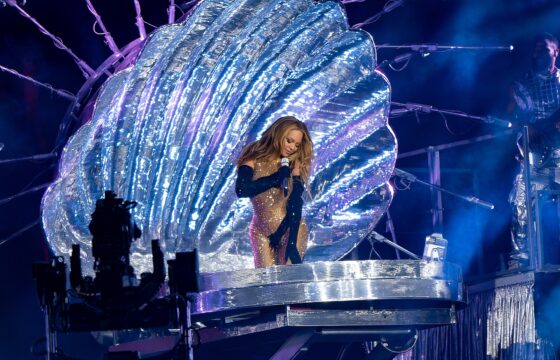 Beyonce performing during the Renaissance World Tour in London in 2023