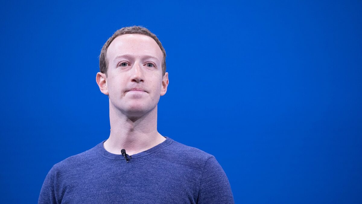 Mark Zuckerberg speaking at the Facebook F8 developer conference