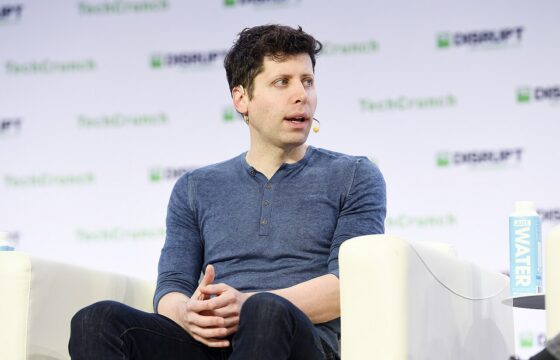 Sam Altman speaking at TechCrunch Disrupt San Francisco